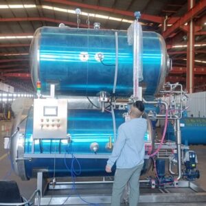Retort equipment for sterilization and preservation of MRE food