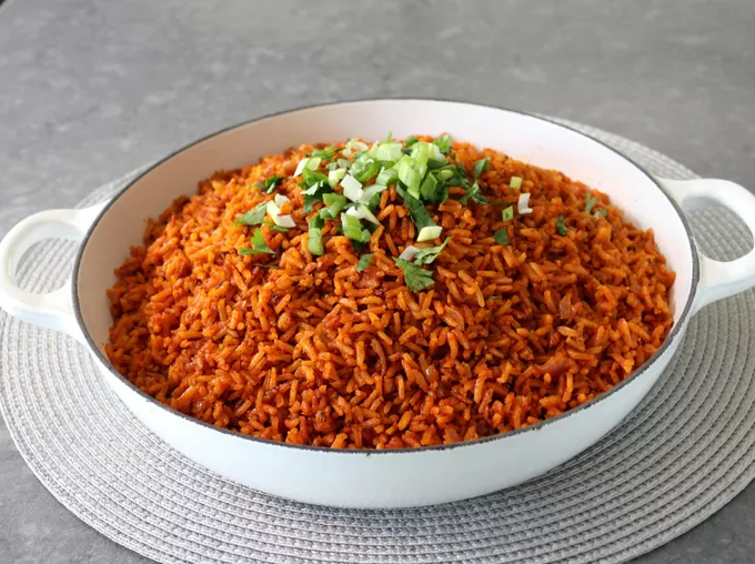Bowl of Nigerian Jollof Rice